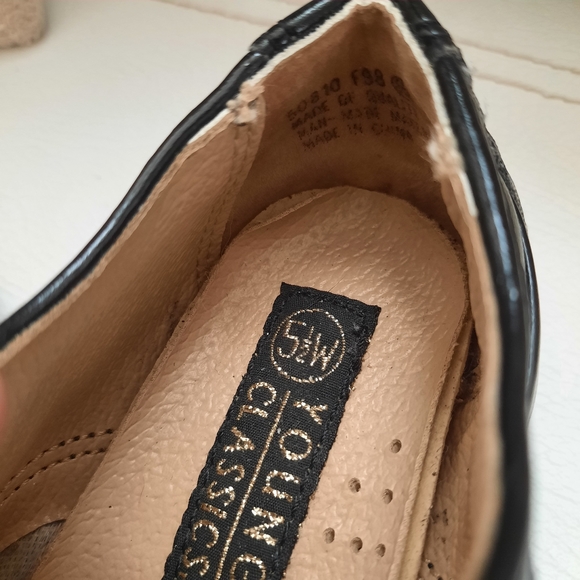 4/$20 Young Classics Dress Shoes Black Oxford Tod 5.5W - Picture 8 of 9